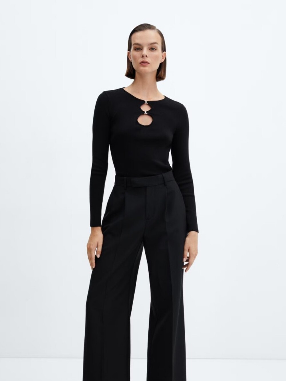 Mango Cutout Sweater